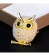 SB199 - Owl  pearl brooch